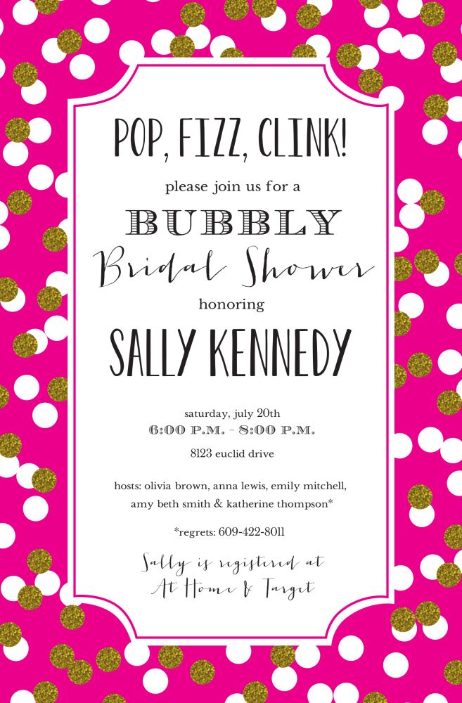 Confetti Pink Invitation