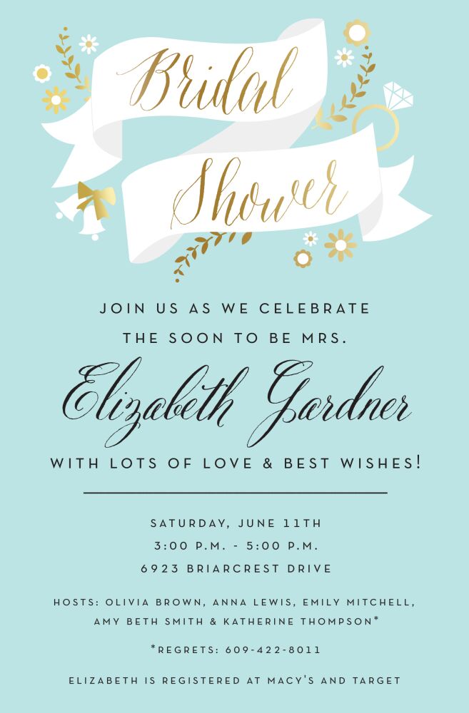 Bridal Banner Invitation