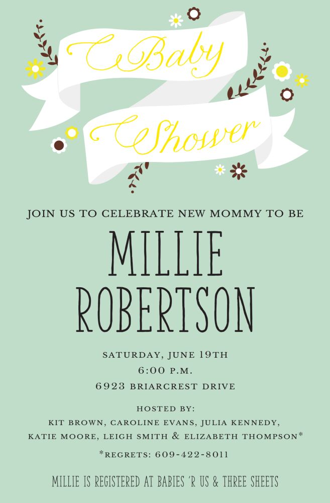 Banner for Baby Invitation