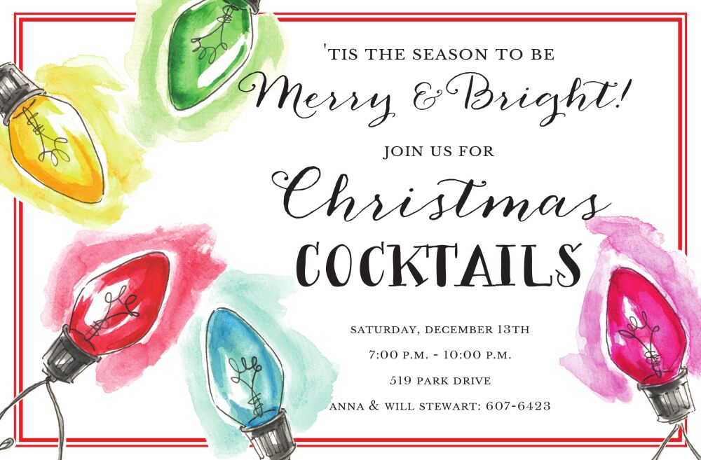 Christmas Lights Invitation
