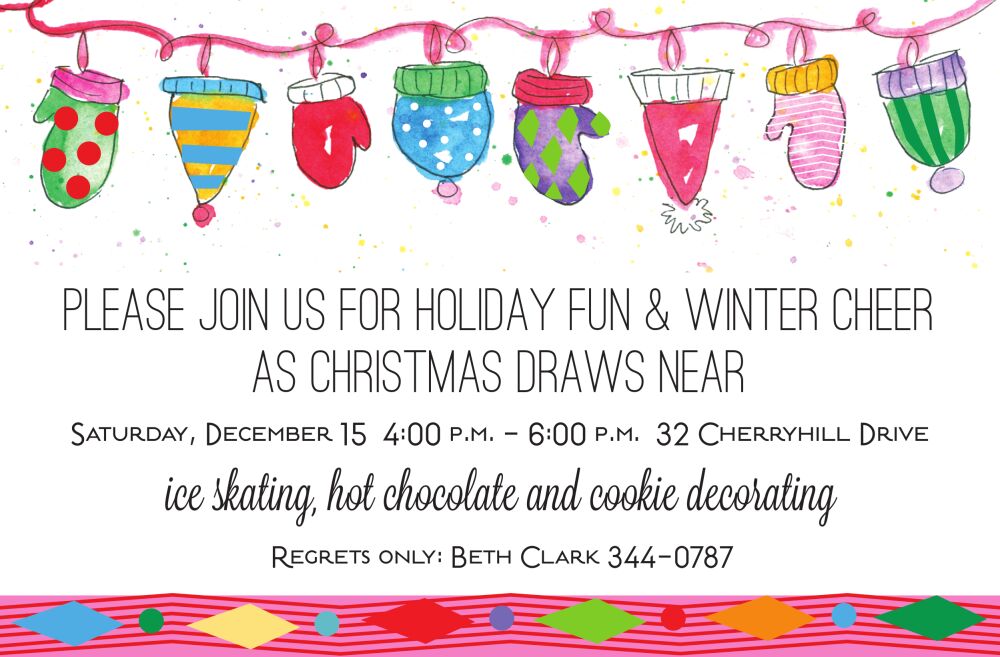 Mittens and Hats Invitation