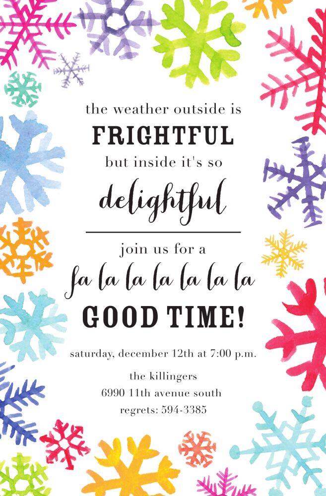 Snowflakes Invitation