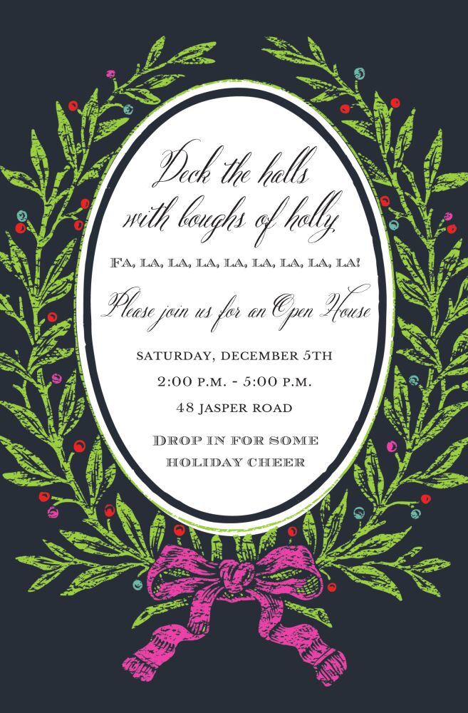 Holiday Boughs Invitation