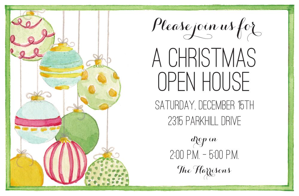 Christmas Balls Invitation