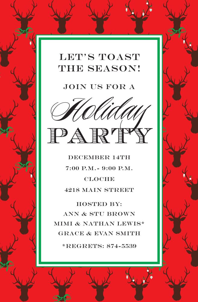 Stag Deer Pattern Invitation