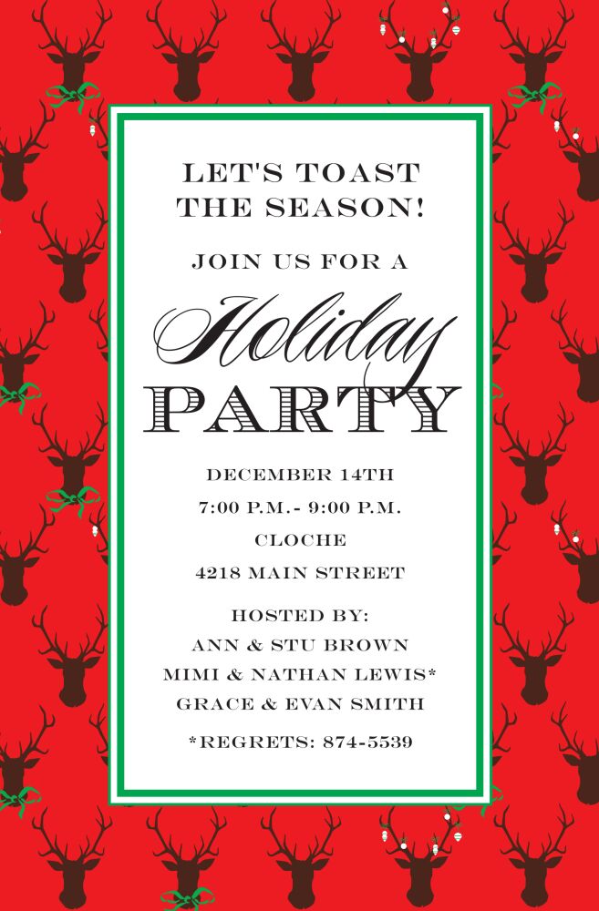 Stag Deer Pattern Invitation
