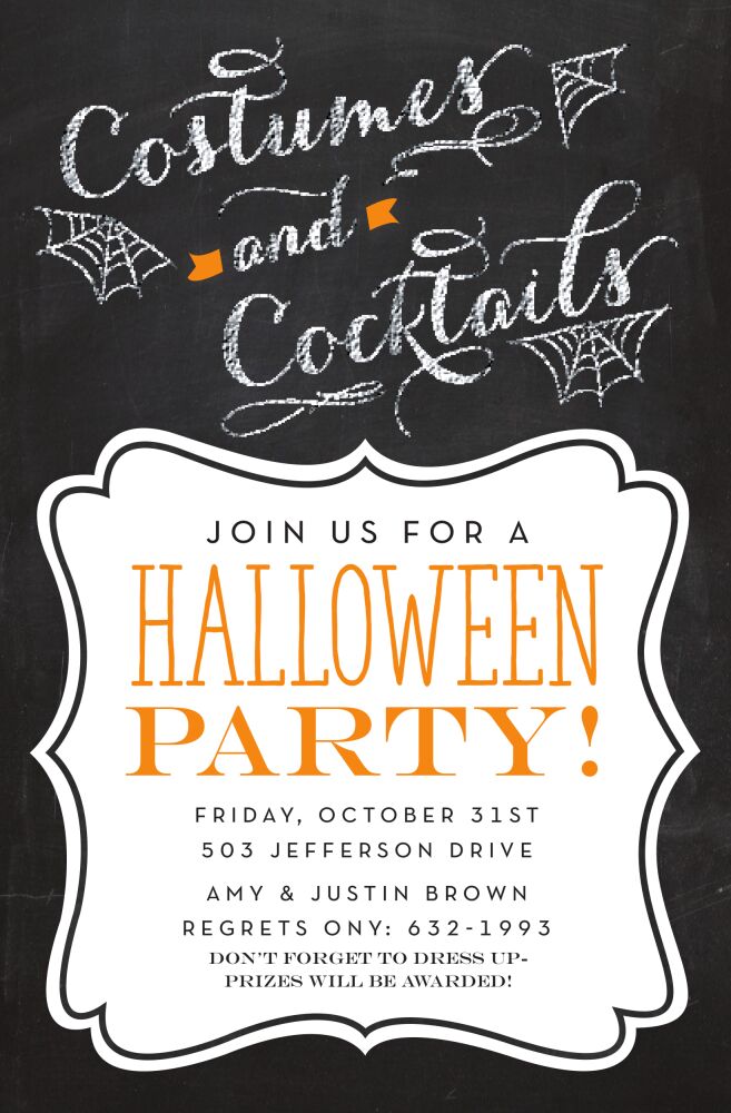 Costumes & Cocktails Invitation