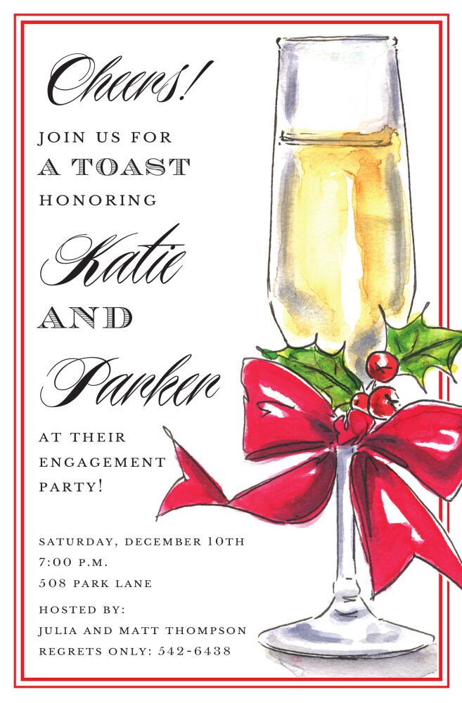 Holiday Champagne Invitation