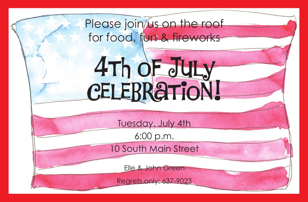 Stars & Stripes Invitation
