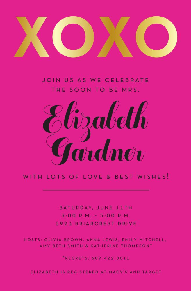 XOXO Invitation