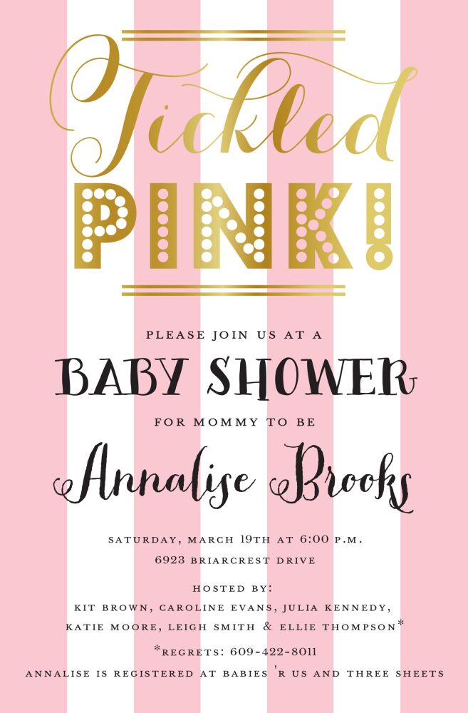 Tickled Pink Invitation
