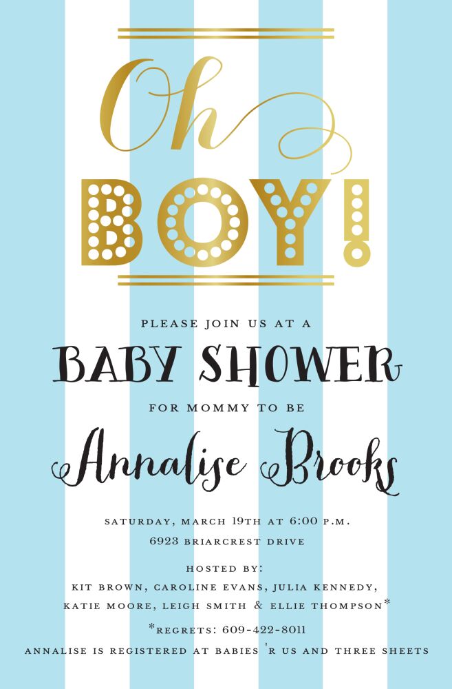 Oh Boy! Invitation