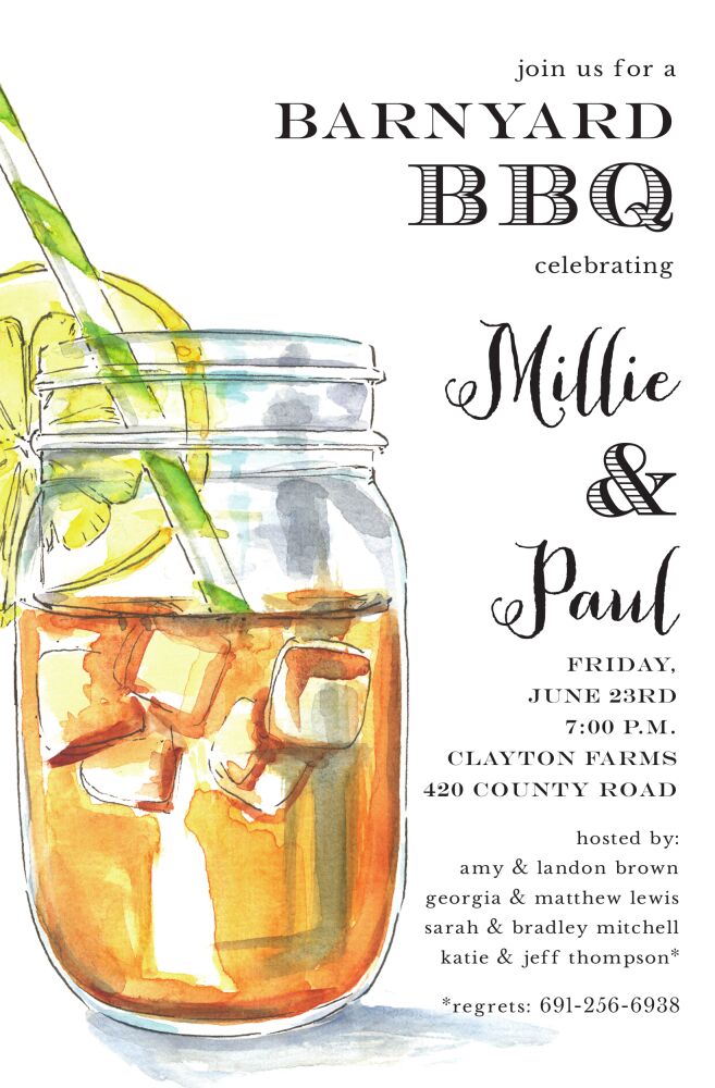 Iced Tea Jar Invitation