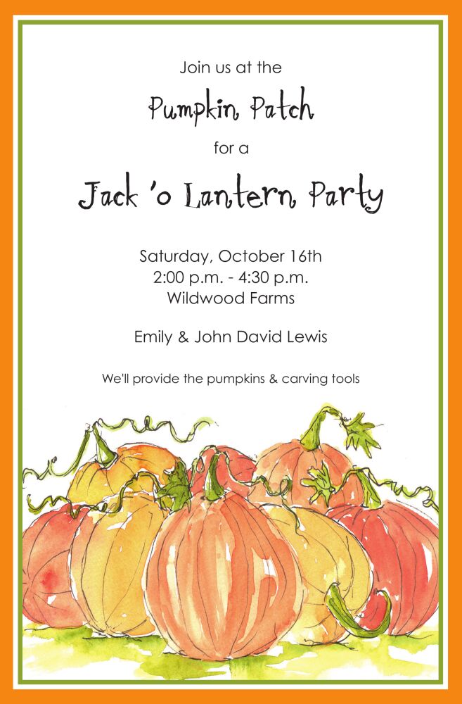 Pumpkin Pile Invitation