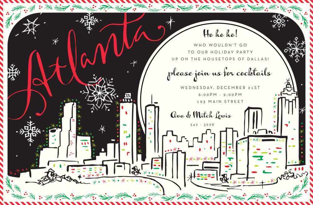 Atlanta Holiday Skyline Invitation