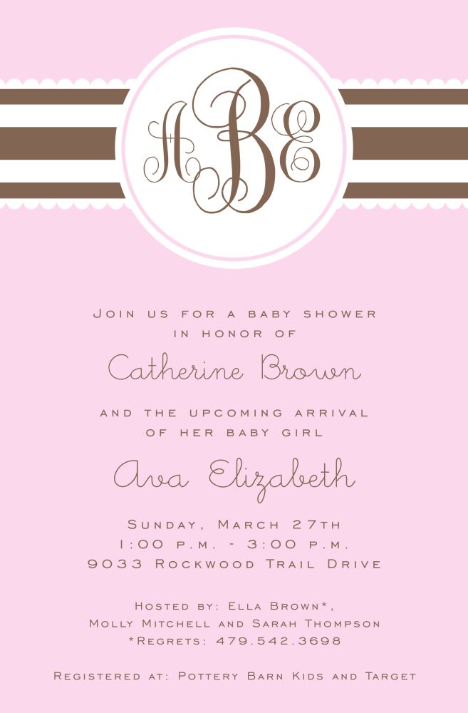Blush Ribbon Invitation