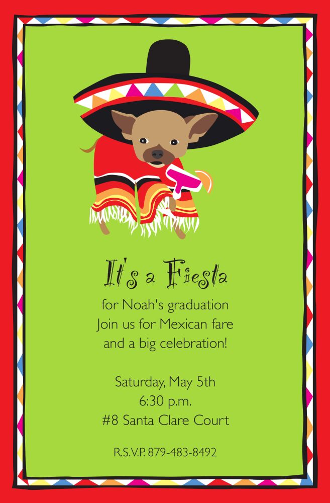 Party Chihuahua Invitation