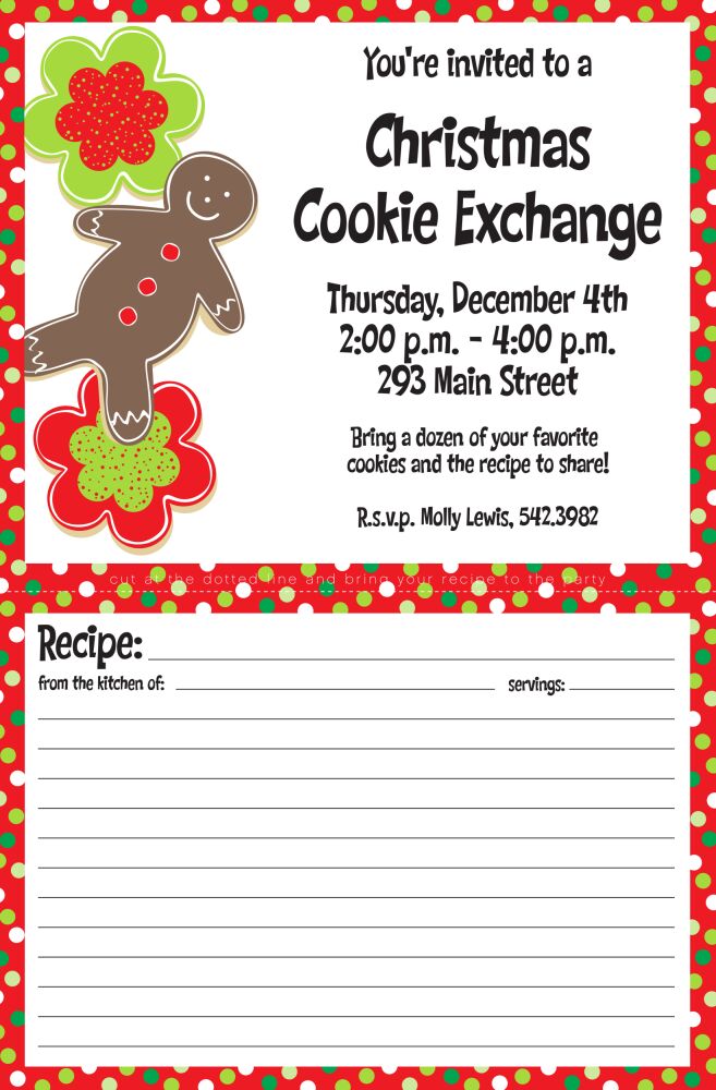 Cookie Card Invitation