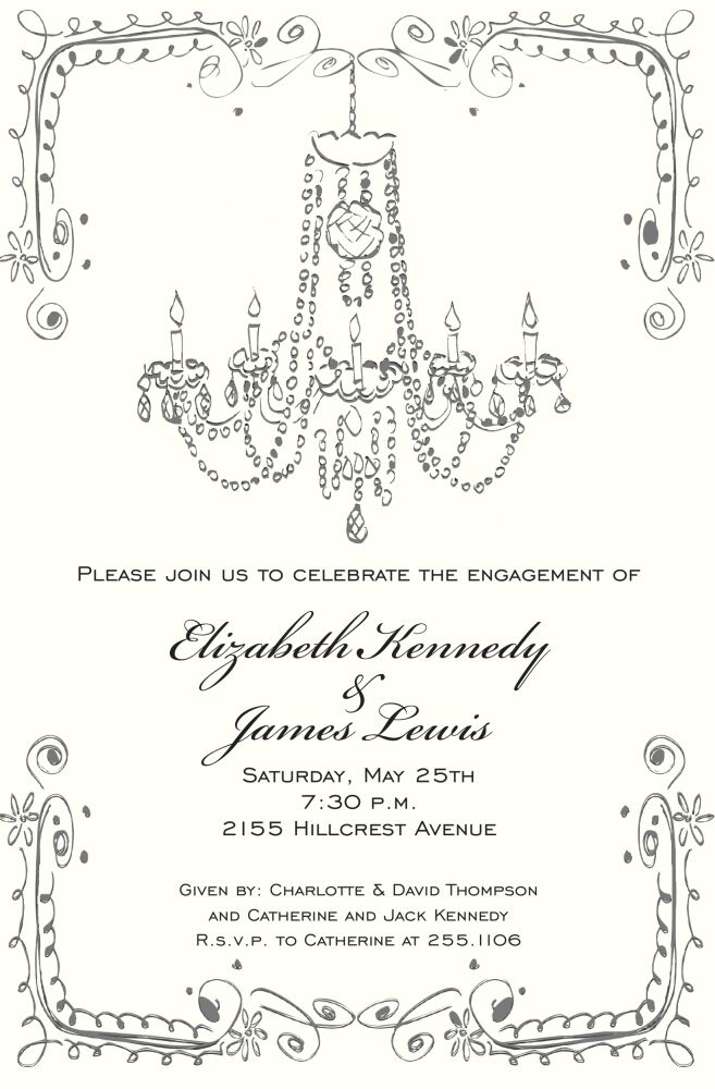 Vintage Chandelier Invitation