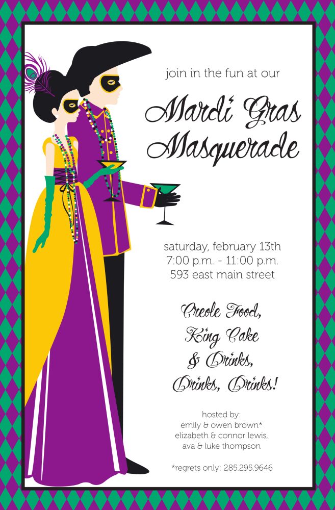 Bourbon Street Couple Invitation