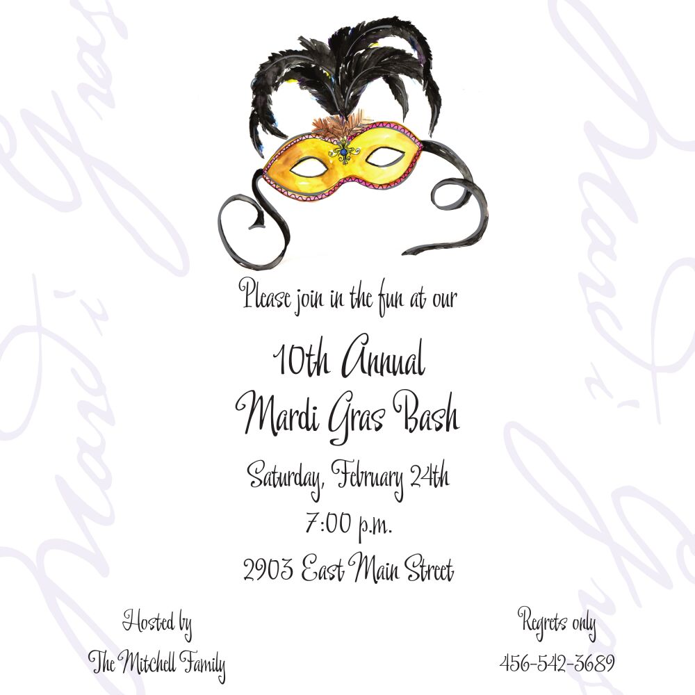 Mardi Gras Invitation