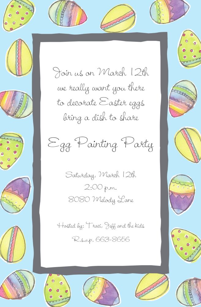 Easter Egg Border Invitation