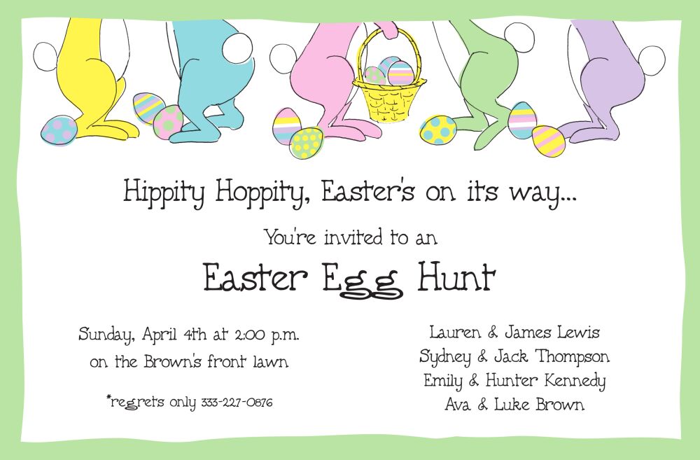 Bunny Feet Easter Invitation