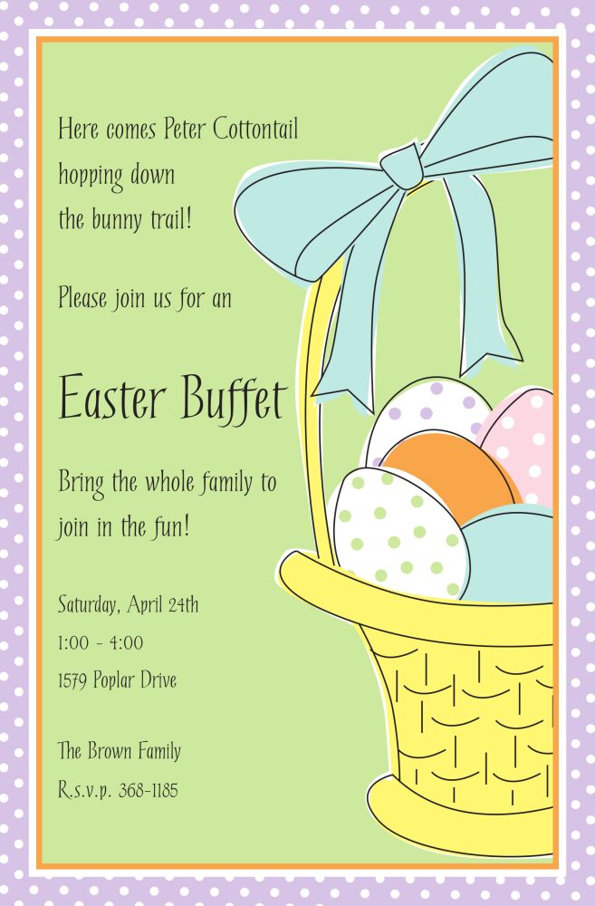 Easter Basket Invitation
