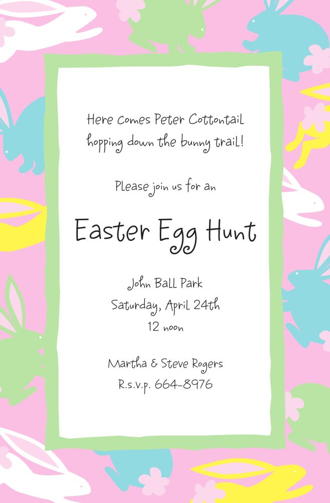 Easter Bunnies Invitation