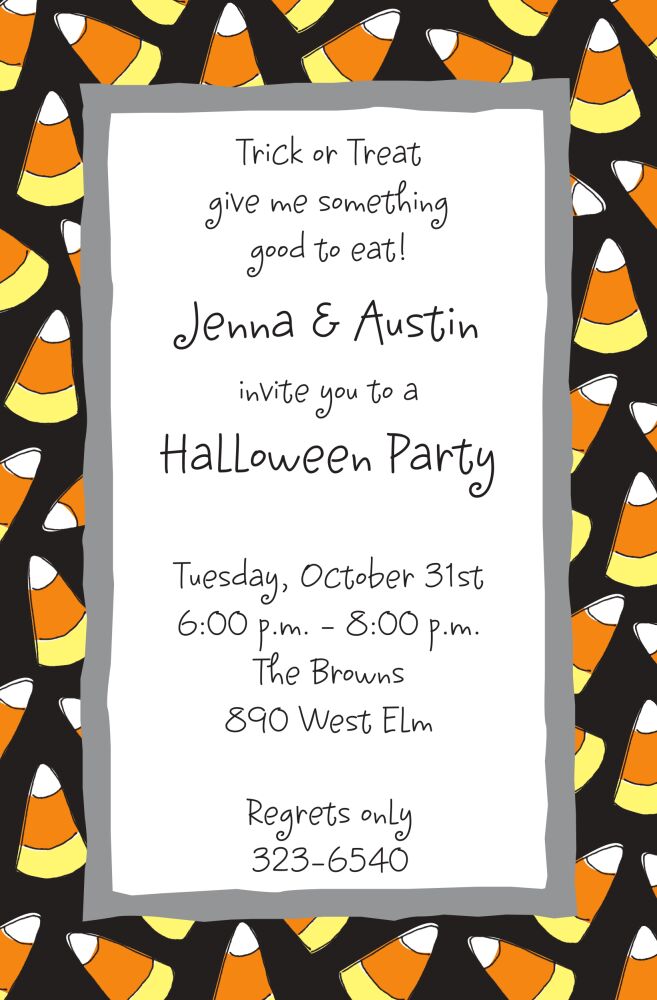 Candy Corn Invitation
