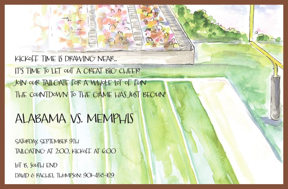Football Field Invitation