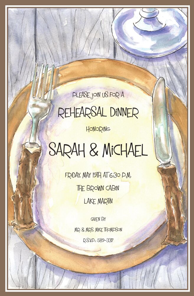 Rustic Place Setting Invitation