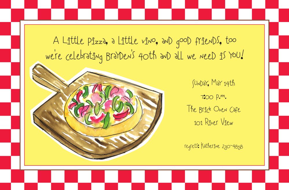 Wood Fired Pizza Invitation