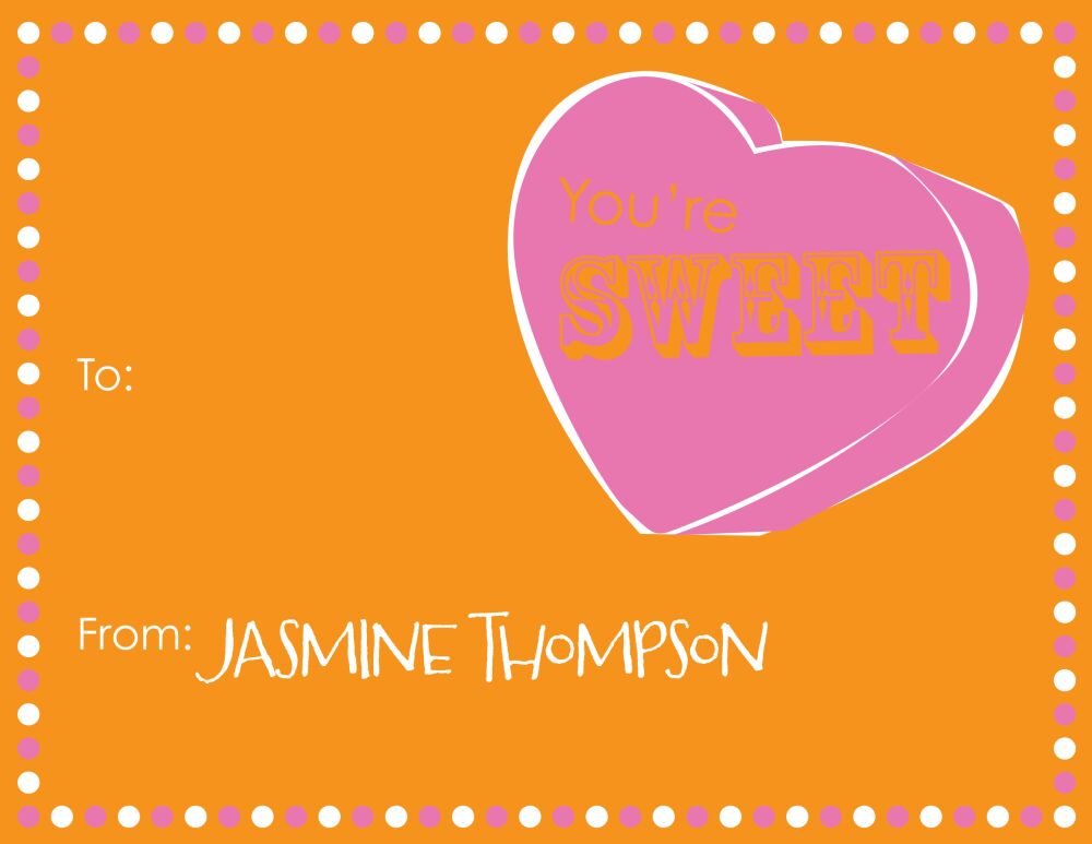 Sweet Heart Valentine Notecard