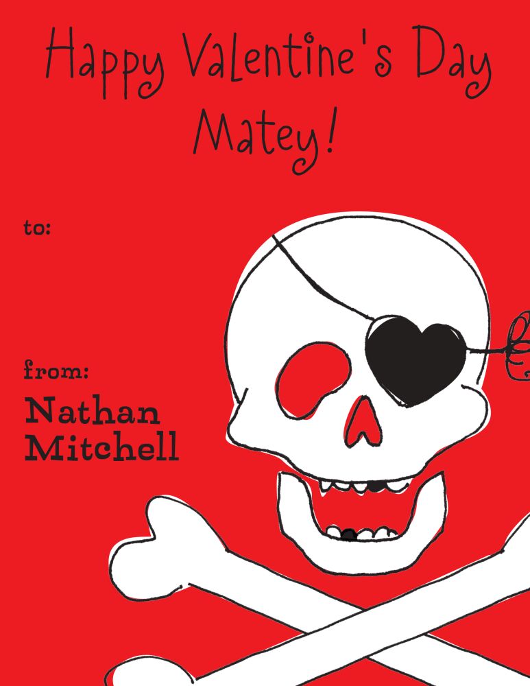 Skull Valentine Notecard