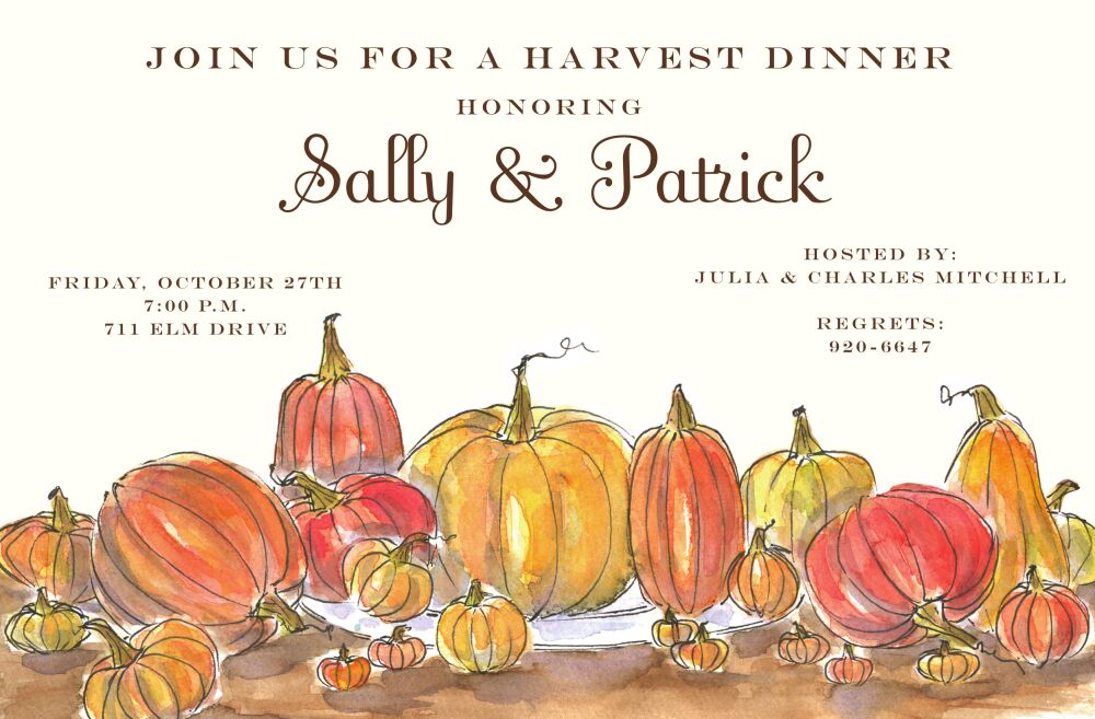 Prime Pumpkins Invitation