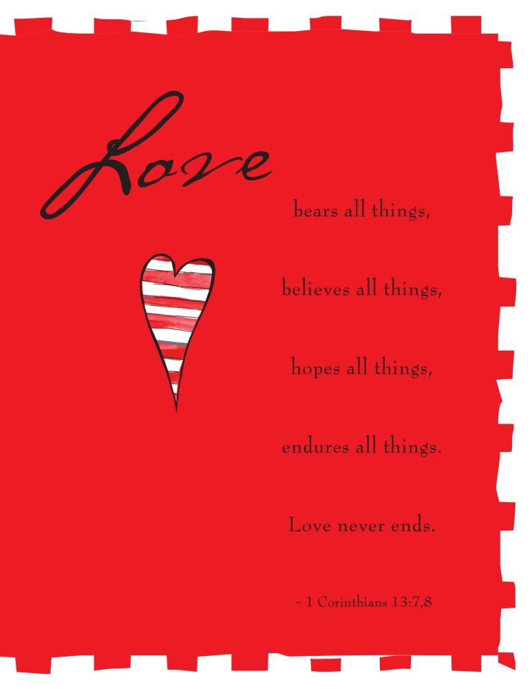Love Folded Notecard