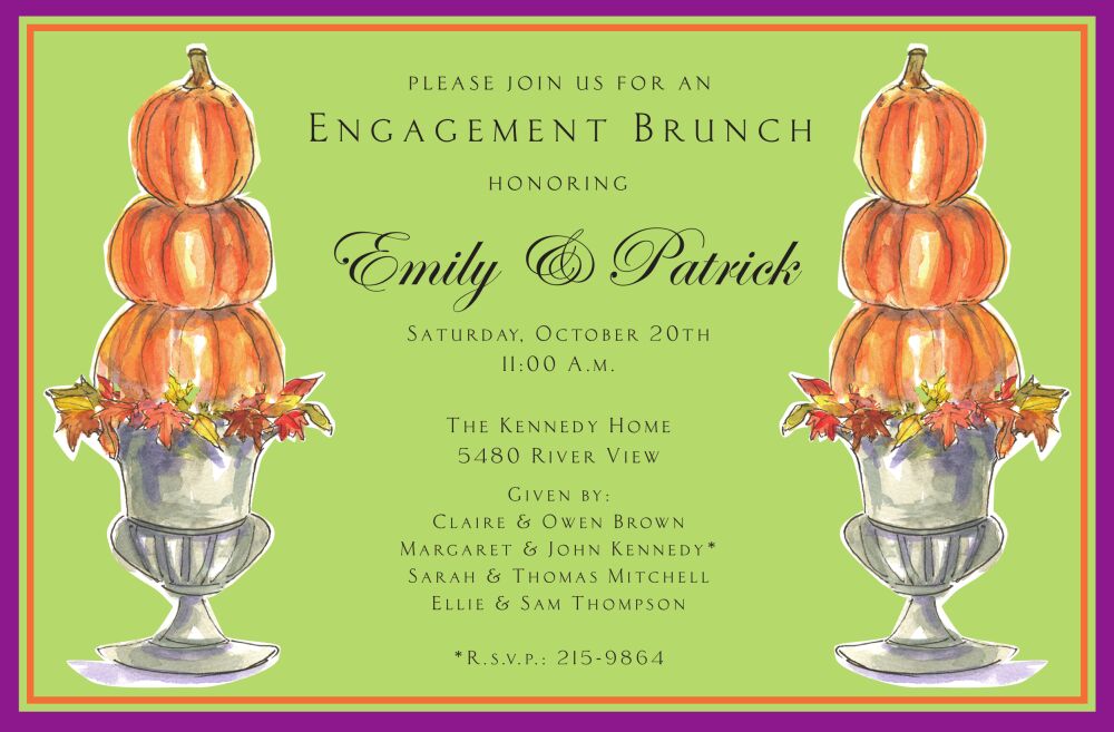 Harvest Topiary Invitation
