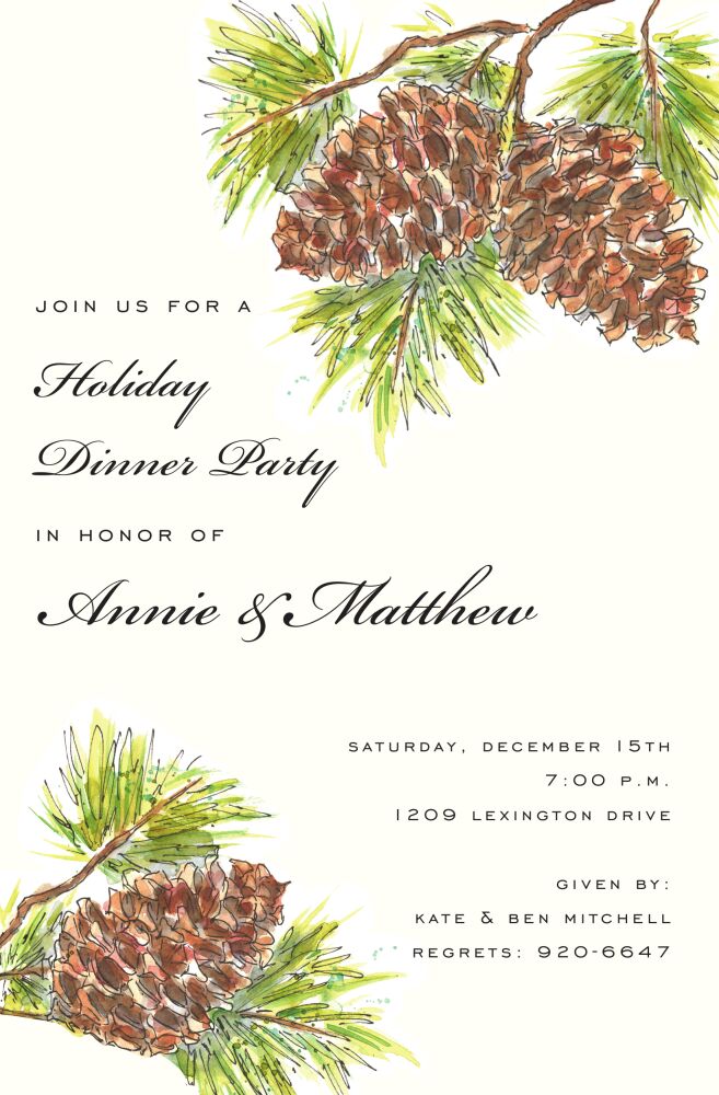 Woodland Pines Invitation