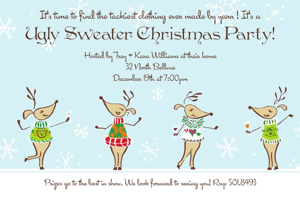Sweater Deer Invitation