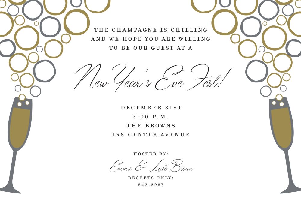 Flashy Toast Invitation