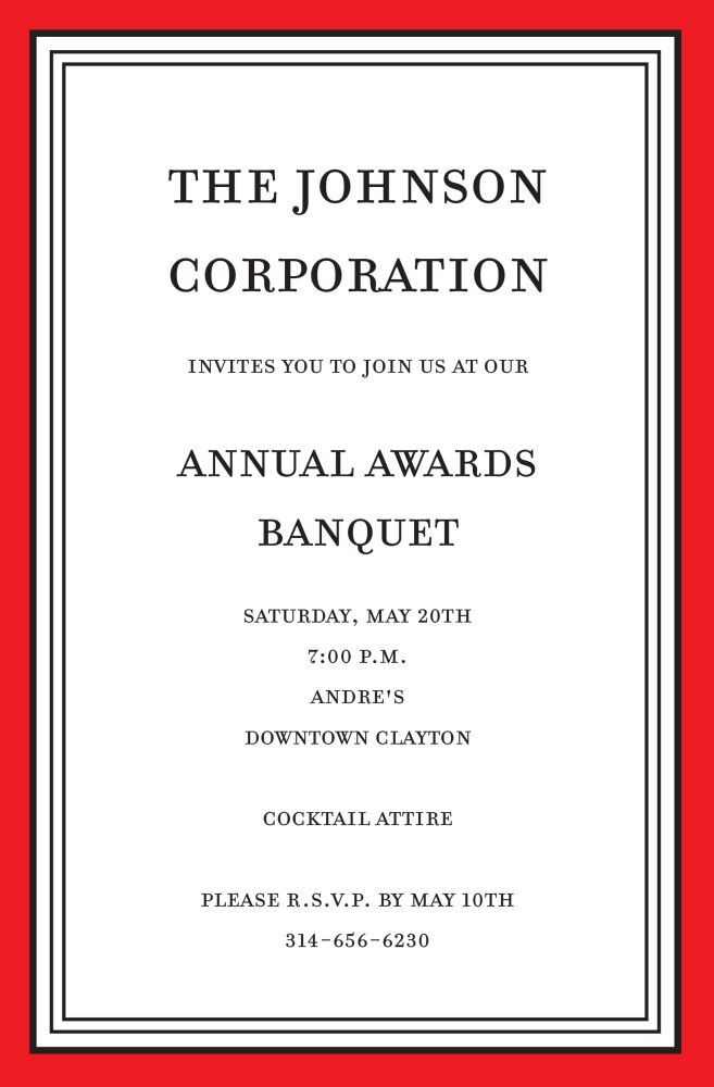 Red Frame Invitation