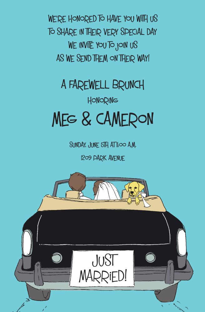 Sunset Car Invitation