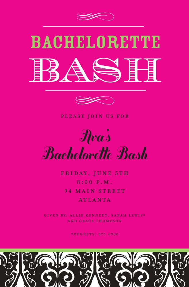 Last Bash Invitation