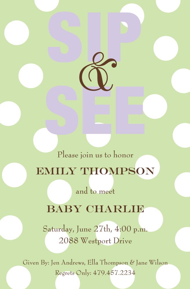 Sip n See Invitation