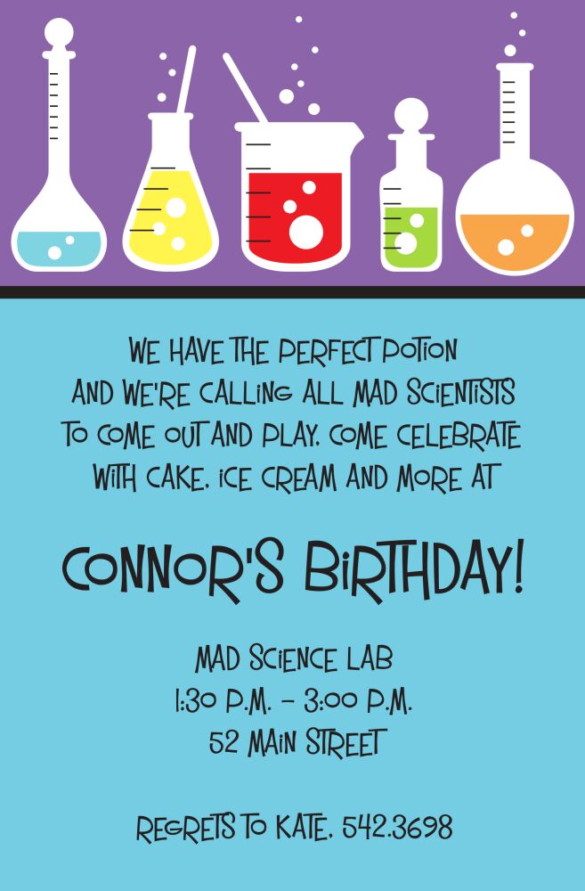 Science Party Invitation