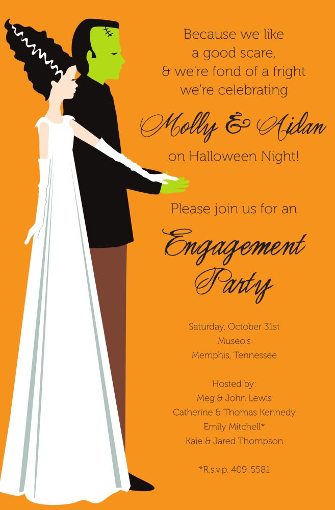 Frankenstein Couple Invitation