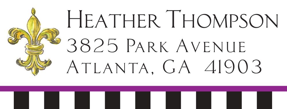 Fleur de Lis Return Address Label