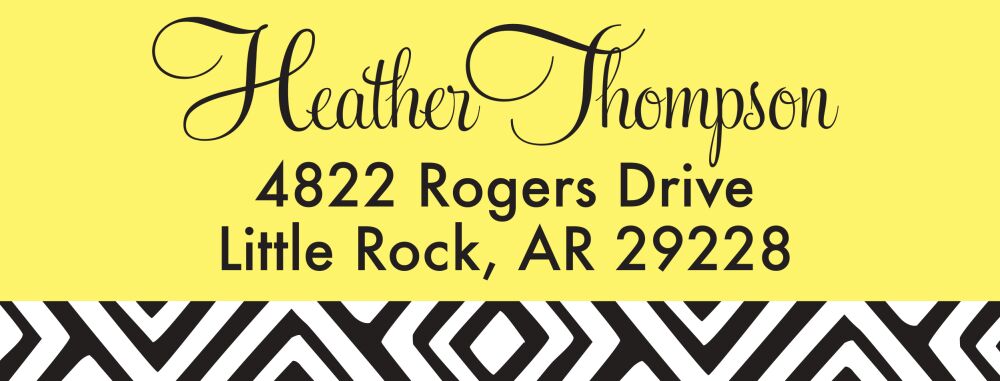 Wild Diamonds Black Return Address Label