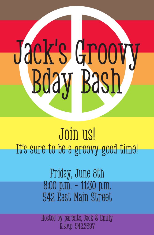 Peace Stripe Invitation